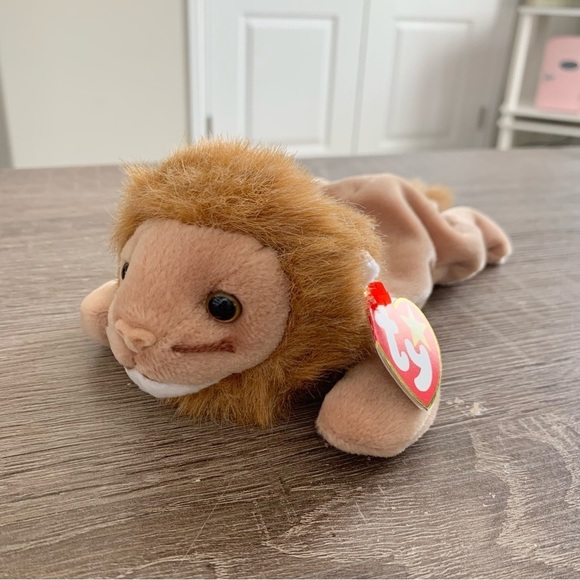 Roary 1996 TY Beanie Babies Collectable Lion Plush